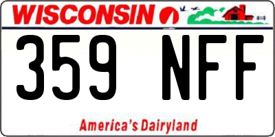 WI license plate 359NFF