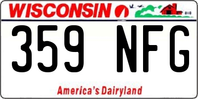 WI license plate 359NFG