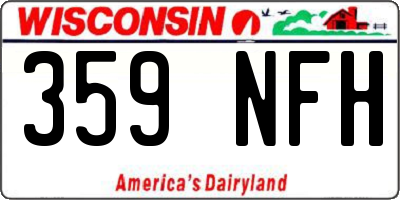 WI license plate 359NFH