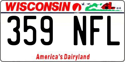 WI license plate 359NFL
