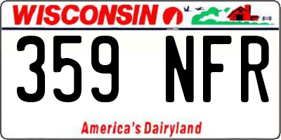 WI license plate 359NFR
