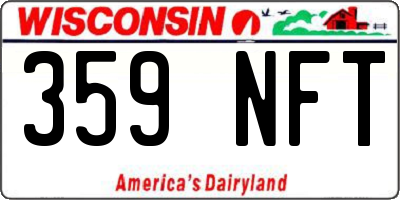 WI license plate 359NFT