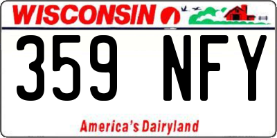 WI license plate 359NFY