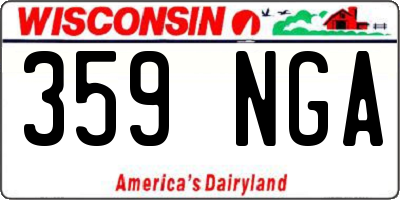 WI license plate 359NGA