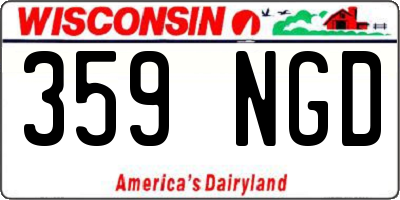 WI license plate 359NGD