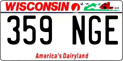 WI license plate 359NGE