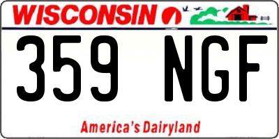 WI license plate 359NGF
