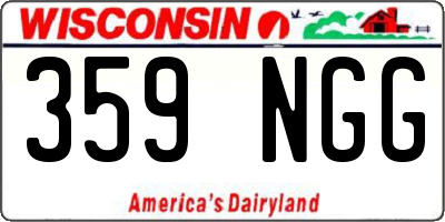 WI license plate 359NGG