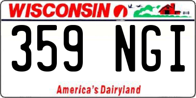 WI license plate 359NGI