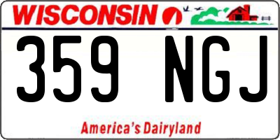 WI license plate 359NGJ