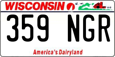WI license plate 359NGR