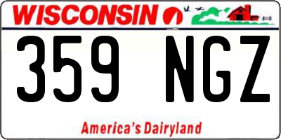 WI license plate 359NGZ