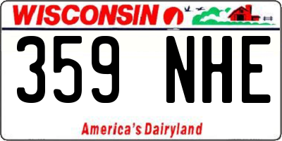 WI license plate 359NHE