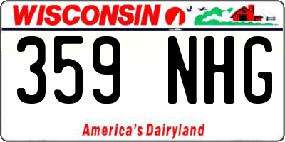 WI license plate 359NHG