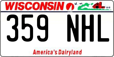 WI license plate 359NHL