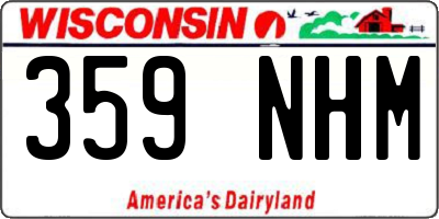 WI license plate 359NHM