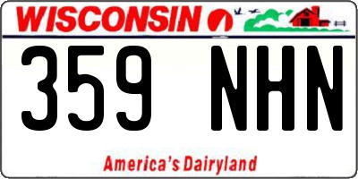 WI license plate 359NHN