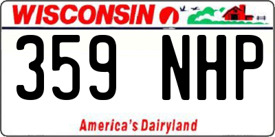 WI license plate 359NHP