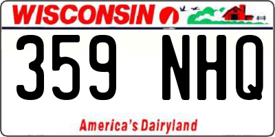 WI license plate 359NHQ