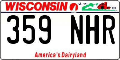 WI license plate 359NHR