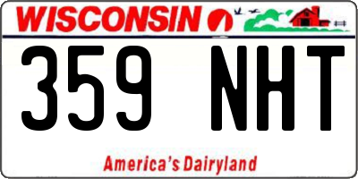 WI license plate 359NHT