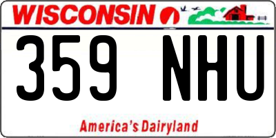 WI license plate 359NHU