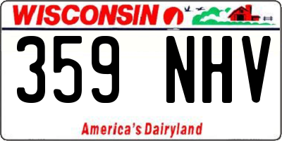 WI license plate 359NHV