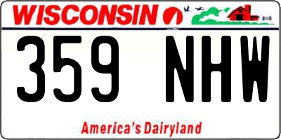WI license plate 359NHW