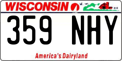 WI license plate 359NHY