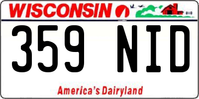 WI license plate 359NID