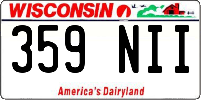 WI license plate 359NII