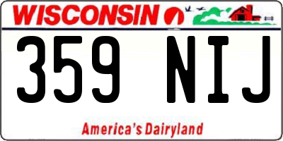 WI license plate 359NIJ