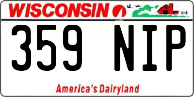 WI license plate 359NIP
