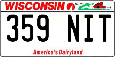 WI license plate 359NIT