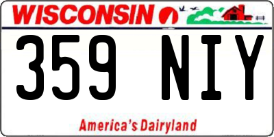 WI license plate 359NIY