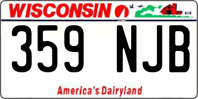 WI license plate 359NJB