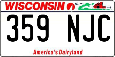 WI license plate 359NJC