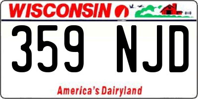 WI license plate 359NJD