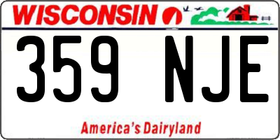 WI license plate 359NJE