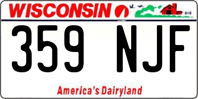 WI license plate 359NJF