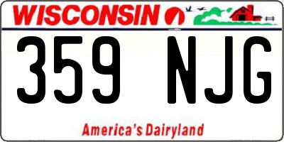 WI license plate 359NJG
