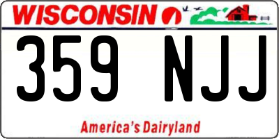 WI license plate 359NJJ