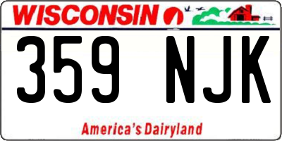 WI license plate 359NJK
