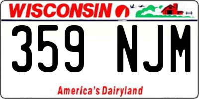 WI license plate 359NJM