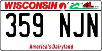 WI license plate 359NJN