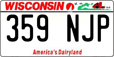 WI license plate 359NJP
