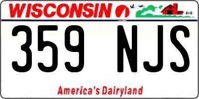 WI license plate 359NJS