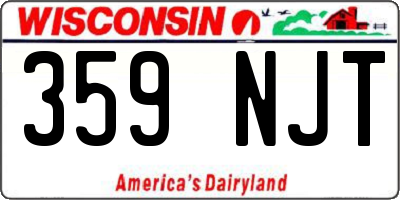 WI license plate 359NJT