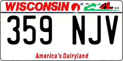 WI license plate 359NJV