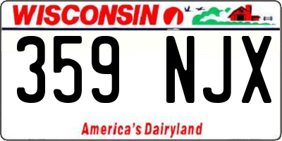 WI license plate 359NJX